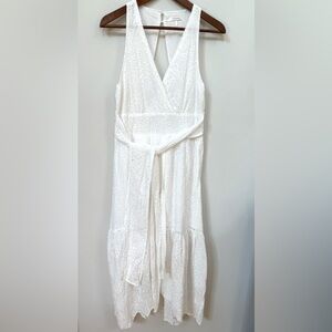 STITCHDROP White Eyelet Midi Dress Size M